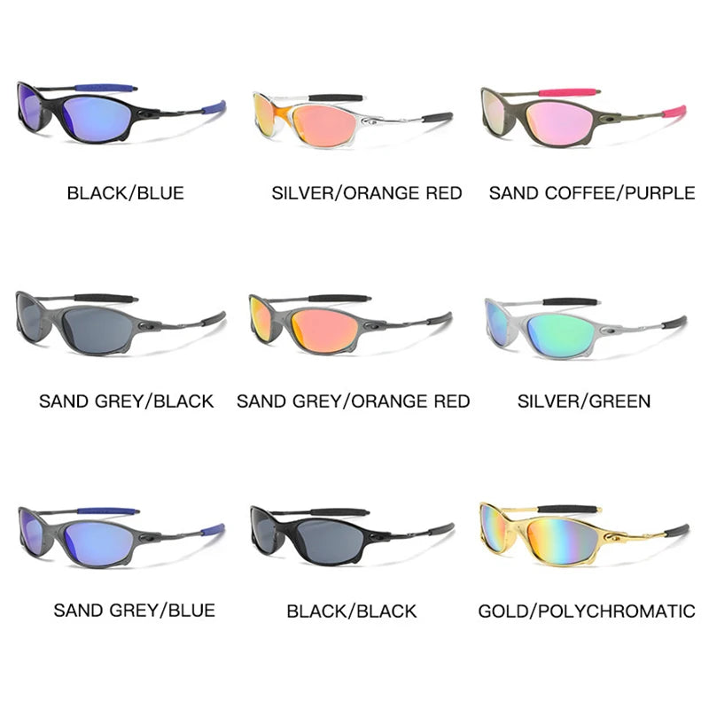 Colorful Sport Sunglasses Sun Glasses Goggles UV400 Windproof Sunglasses for Men Women Retro De Sol Masculino Flow Brazil